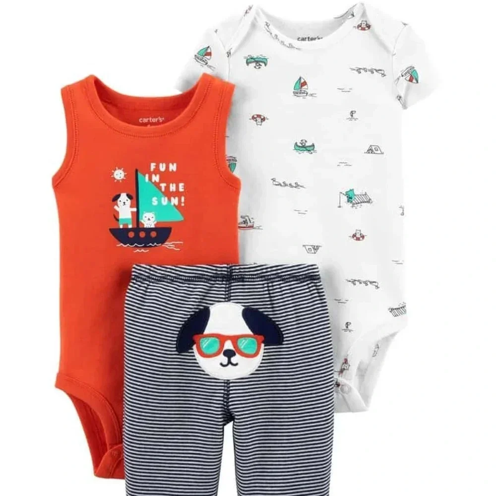 Carter's Baby Boy 3-Piece Orange Fun in the Sun Set Size 6 M